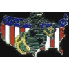 USMC MARINE CORPS LOGO USA SHAPE DX PIN